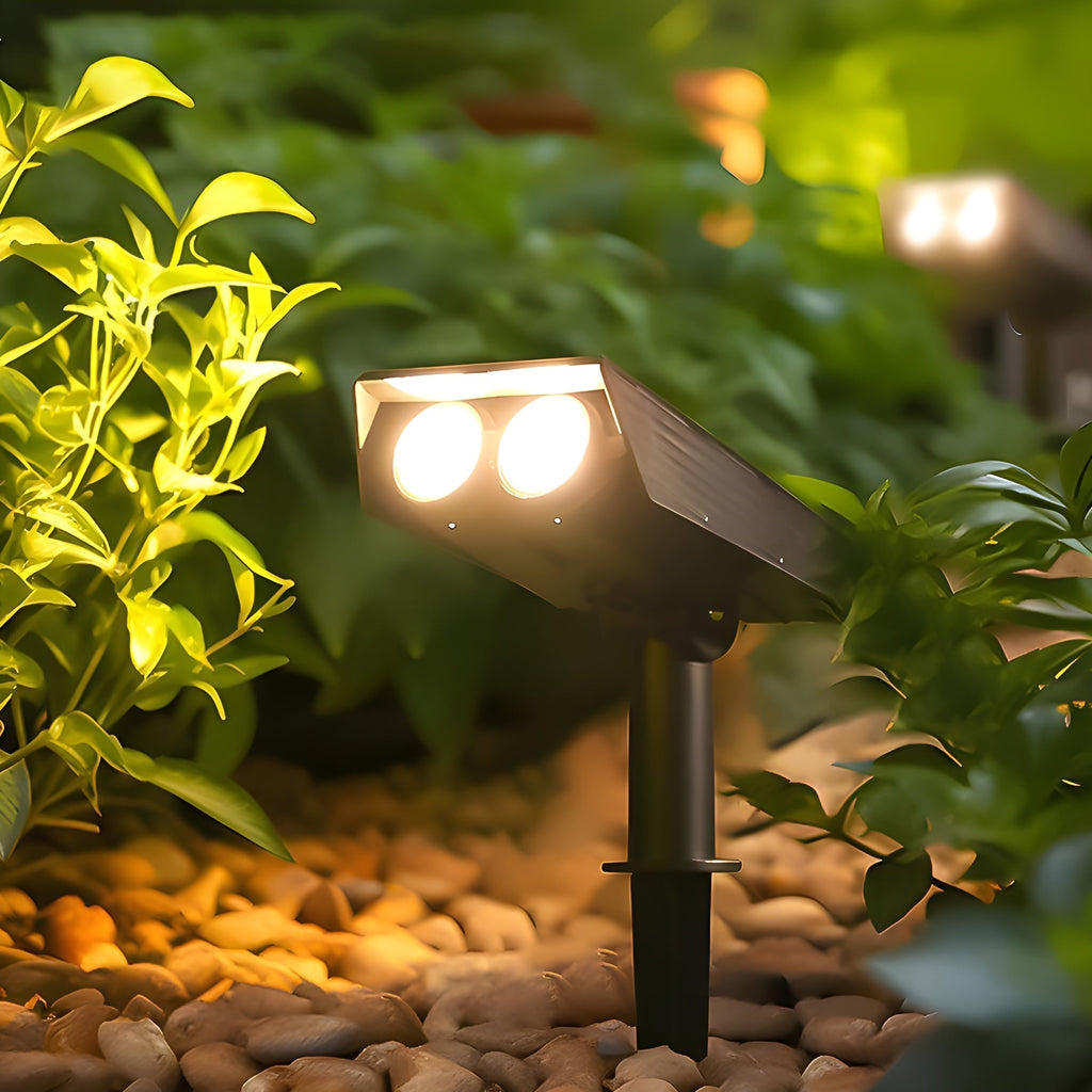 Faro Solare Esterno con Testa Regolabile per Giardino