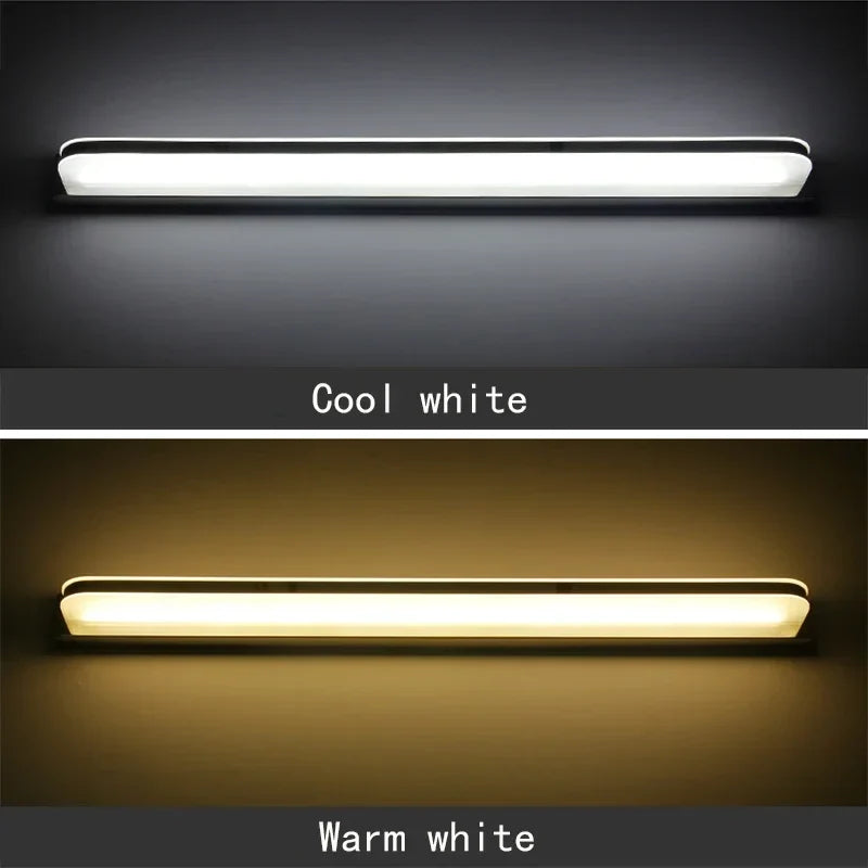 Lampada da Parete a LED con Specchio Impermeabile in Acciaio Inossidabile per Bagno