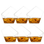 Set di bicchieri da whisky (4–6 pezzi) – Elegante design a diamante senza stelo | Perfetto per whisky, vino e cocktail