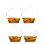 Set di bicchieri da whisky (4–6 pezzi) – Elegante design a diamante senza stelo | Perfetto per whisky, vino e cocktail