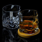 Bicchiere da whisky in stile Edo Kiriko – Lavorato a mano con unico design a pieghe