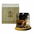 Bicchiere da whisky in stile Edo Kiriko – Lavorato a mano con unico design a pieghe