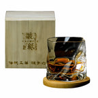 Bicchiere da whisky in stile Edo Kiriko – Lavorato a mano con unico design a pieghe