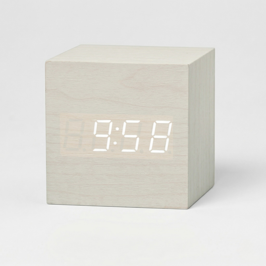 Sveglia Digitale LED con Controllo Vocale Design Moderno