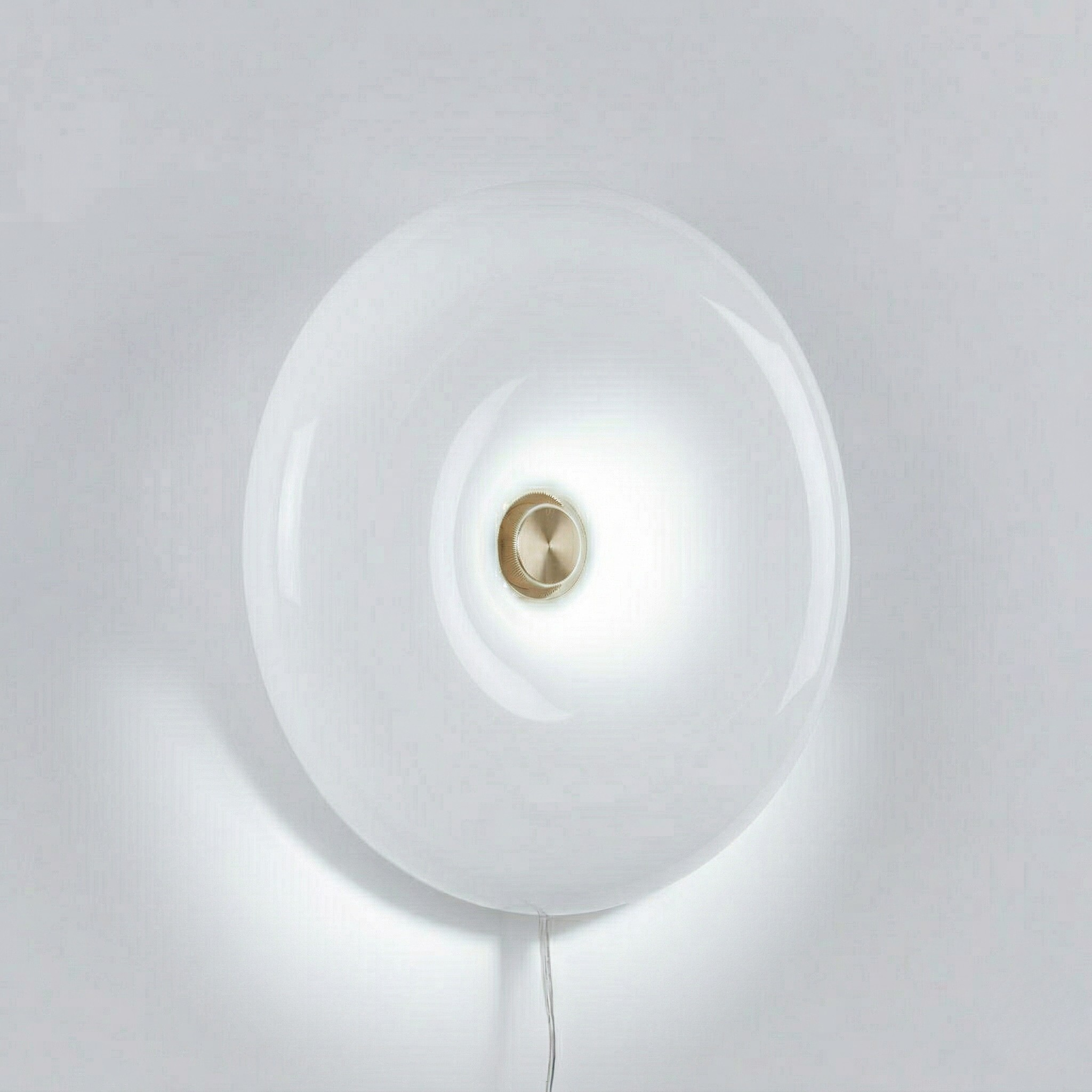 Applique da Parete in Vetro Tondo Dimmerabile Lampada LED Moderna