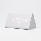 Orologio LED in Legno con Controllo Vocale Sveglia Digitale Moderna Design Minimalista