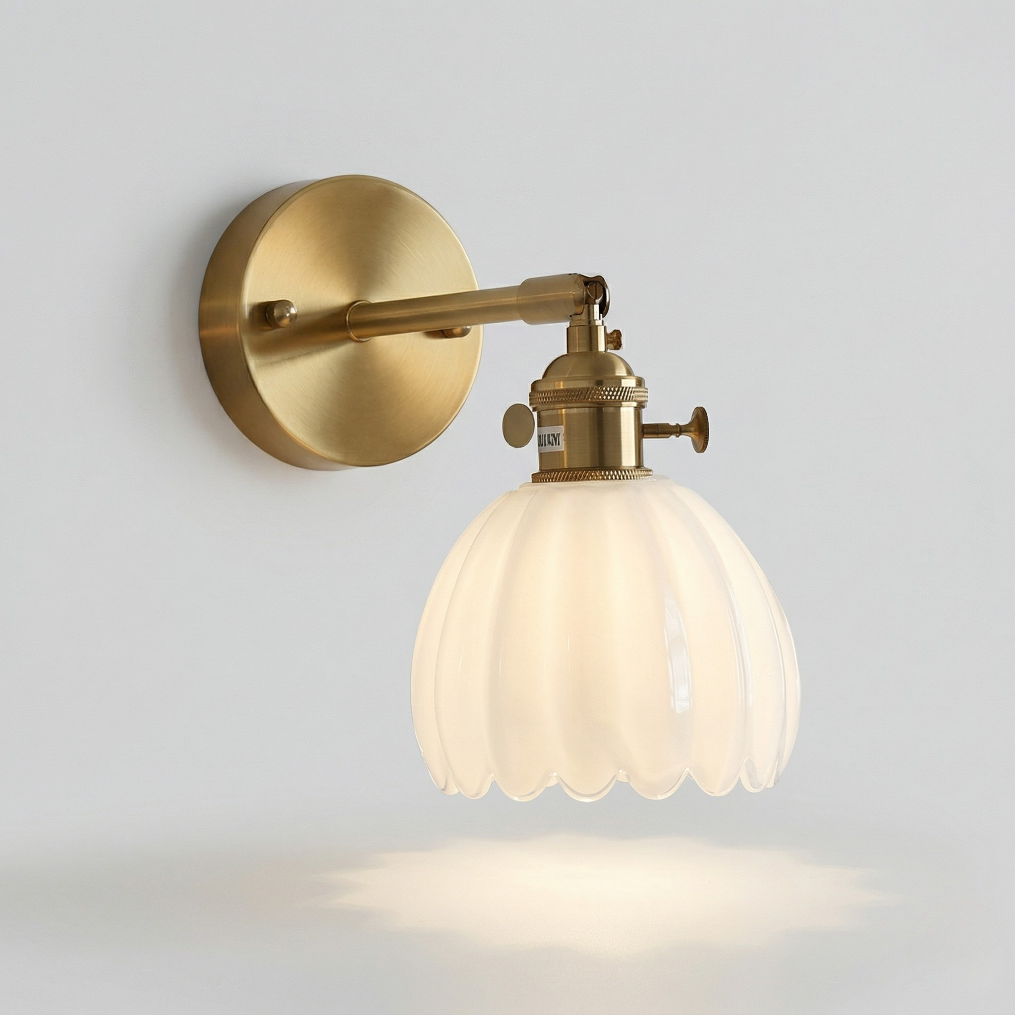 Applique da Parete in Vetro Stile Vintage Lampada Elegante Decorativa