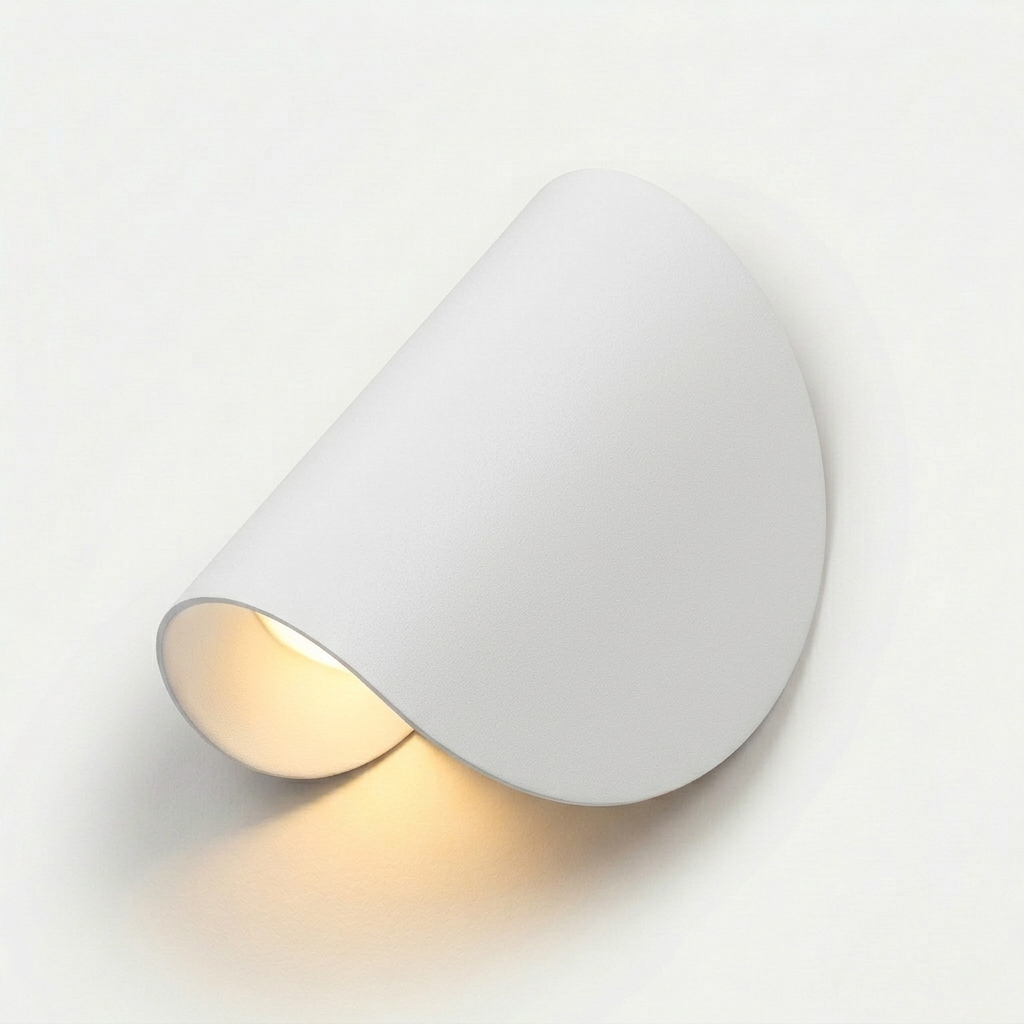 Lampada da Parete LED Orientabile Moderna in Metallo Design Curvo Regolabile