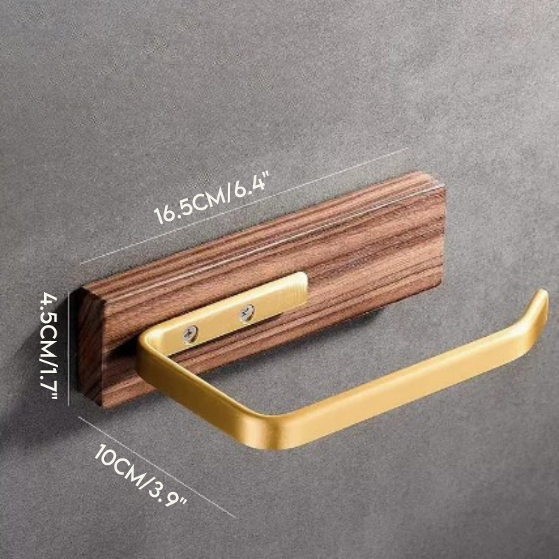 Porta Carta Igienica in Legno da Muro con Ripiano