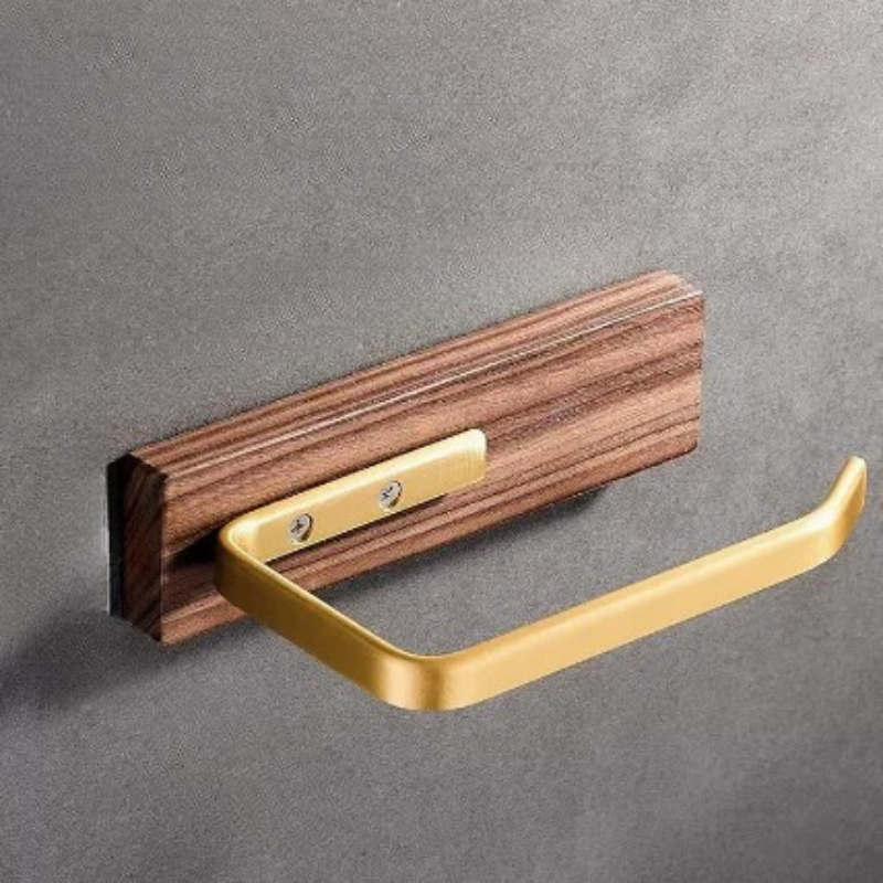 Porta Carta Igienica in Legno da Muro con Ripiano