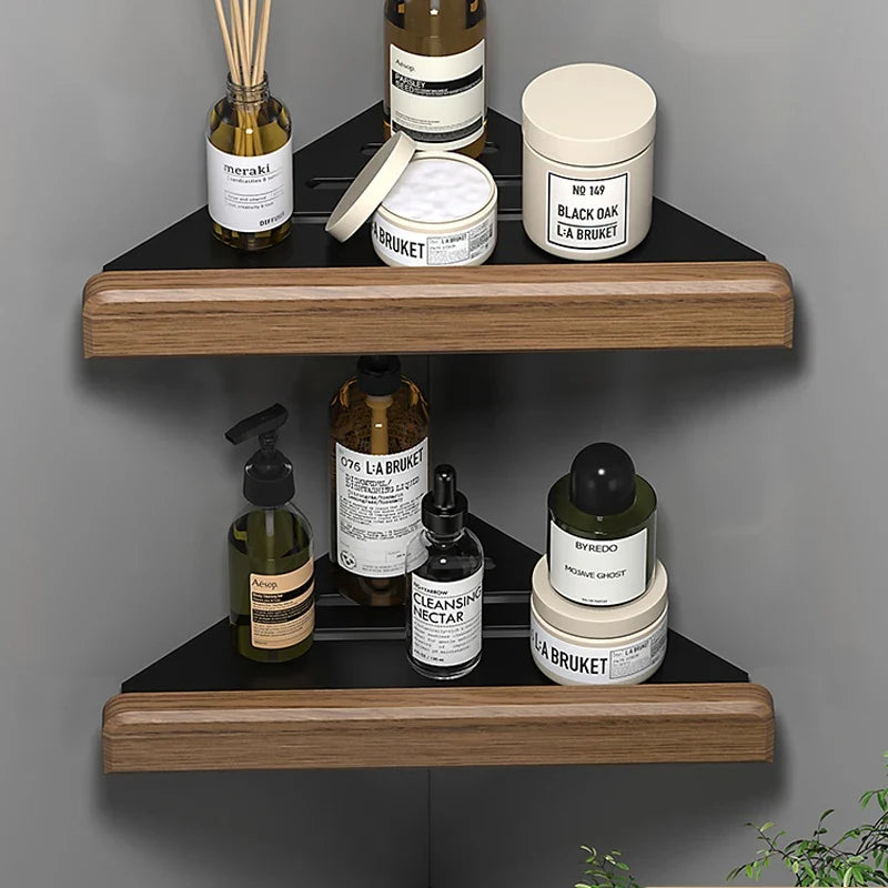 Mensola per Accessori da Bagno in Legno da Muro