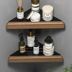 Mensola per Accessori da Bagno in Legno da Muro