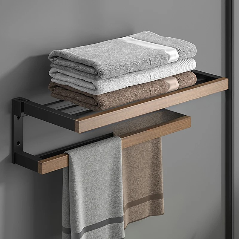 Mensola per Accessori da Bagno in Legno da Muro
