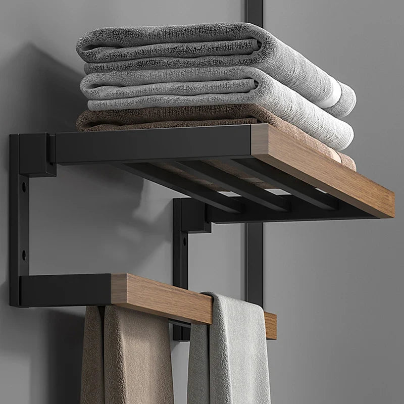 Mensola per Accessori da Bagno in Legno da Muro