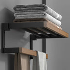 Mensola per Accessori da Bagno in Legno da Muro