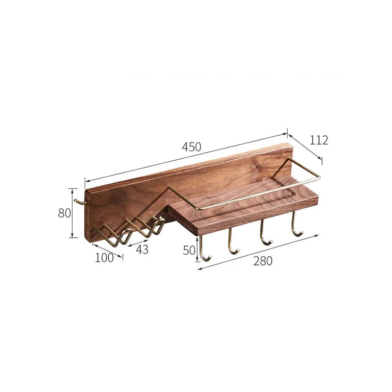 Supporto per Asciugacapelli in Legno per Bagno, Scaffale Multifunzionale per Toilette