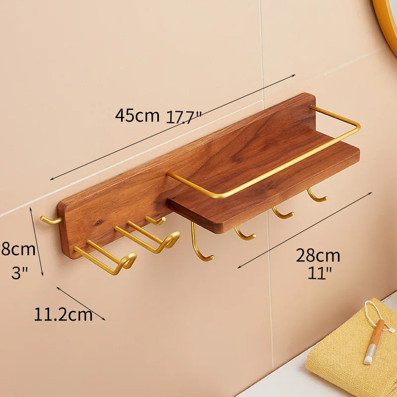 Supporto per Asciugacapelli in Legno per Bagno, Scaffale Multifunzionale per Toilette