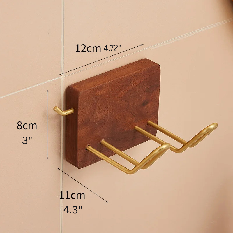 Supporto per Asciugacapelli in Legno per Bagno, Scaffale Multifunzionale per Toilette