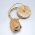 WoodGlow Light - Lampada a sospensione in legno commerciale italiana
