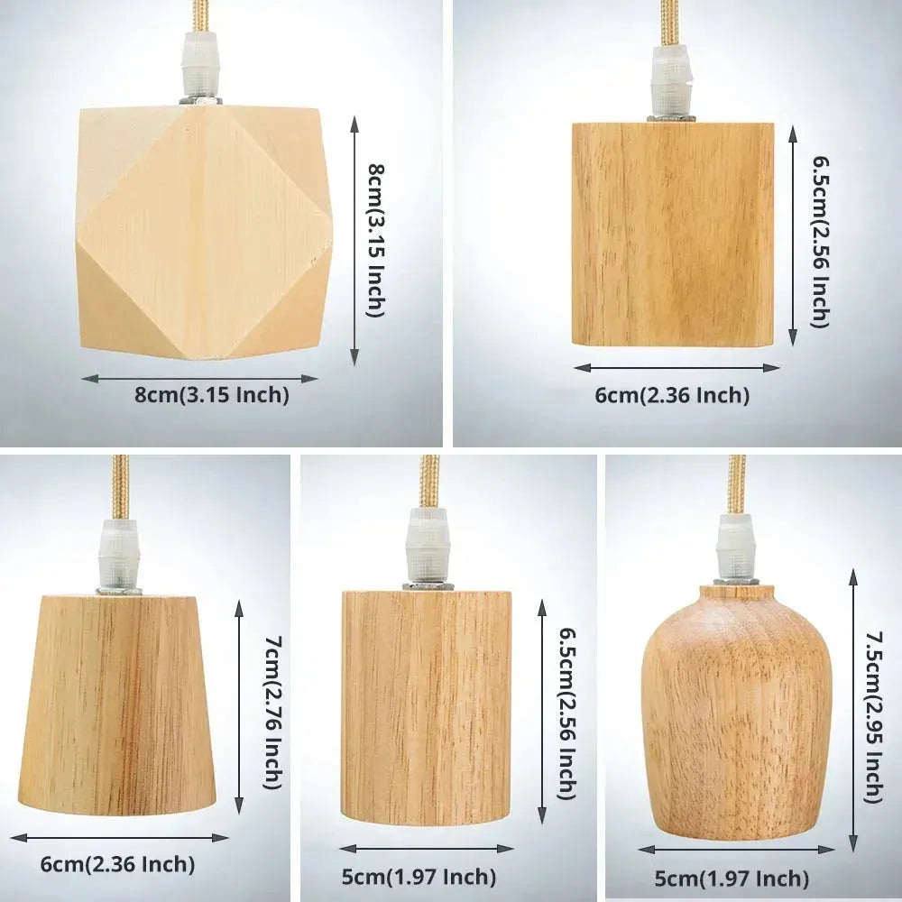 WoodGlow Light - Lampada a sospensione in legno commerciale italiana