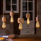 WoodGlow Light - Lampada a sospensione in legno commerciale italiana