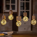 WoodGlow Light - Lampada a sospensione in legno commerciale italiana