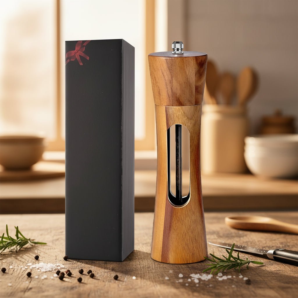 WOODGRIND – Eleganti Macine in Legno per Sale e Pepe per una Stagionatura di Precisione