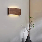 WOODLUX LED – lampada da parete in legno moderno con 3 modalità di colore