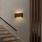 WOODLUX LED – lampada da parete in legno moderno con 3 modalità di colore