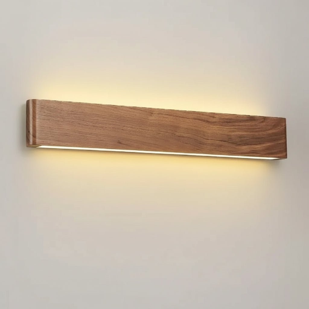 WOODLUX LED – lampada da parete in legno moderno con 3 modalità di colore