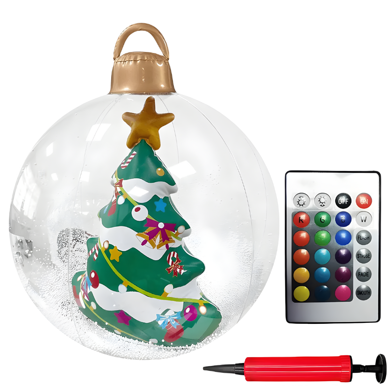 Decorazione Natalizia in PVC per Esterni con Illuminazione LED Colorata