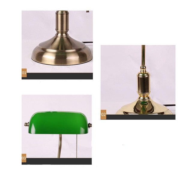 Lampada da Tavolo in Vetro Stile Europeo