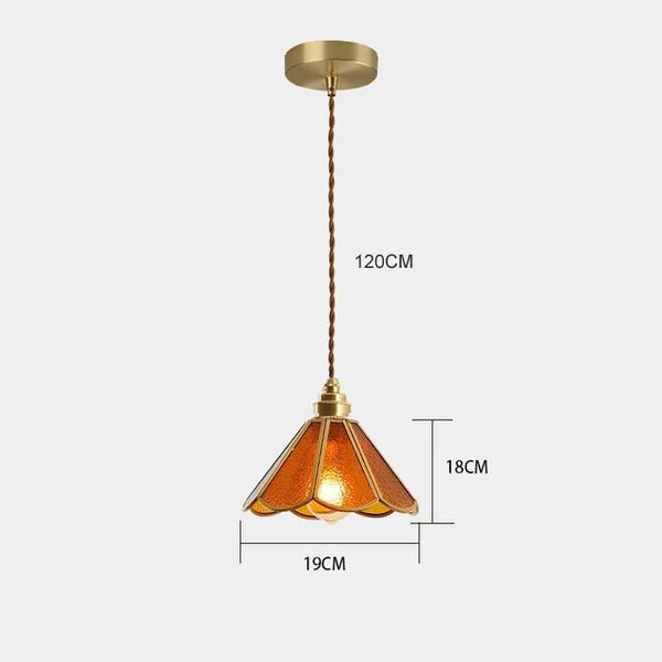 Lampada a Sospensione in Vetro Colorato Classica