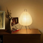 Zenora – Lampada da tavolo in carta di riso con design giapponese wabi-sabi