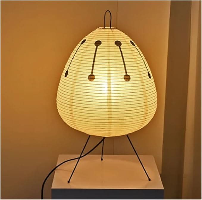 Zenora – Lampada da tavolo in carta di riso con design giapponese wabi-sabi