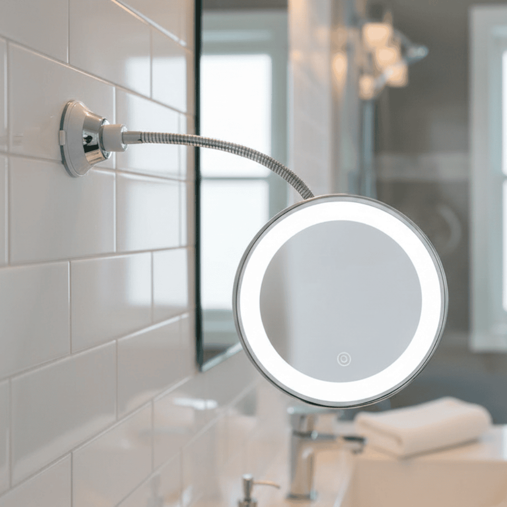 ZOOMLITE – Specchio di Bellezza LED con Illuminazione Potente e Ingrandimento 10x
