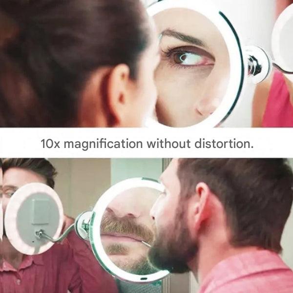 ZOOMLITE – Specchio di Bellezza LED con Illuminazione Potente e Ingrandimento 10x